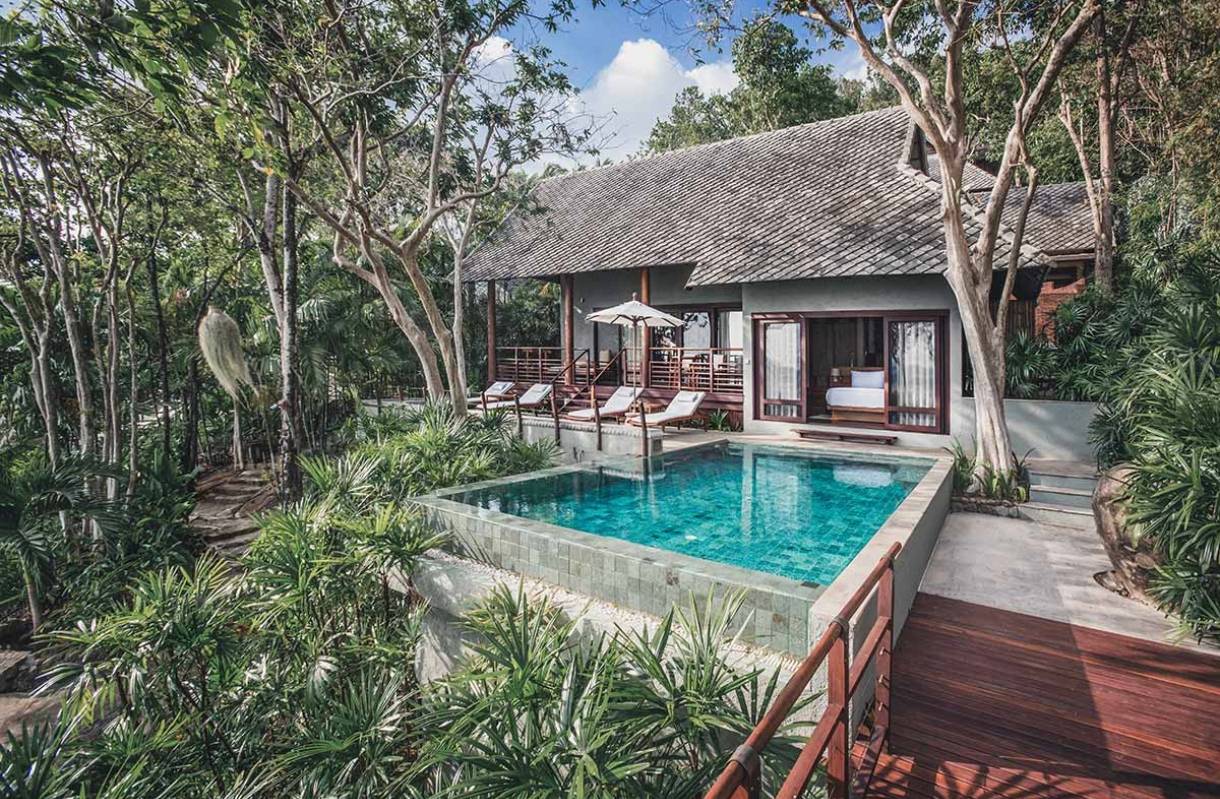 Luxury forest-view pool villa with contemporary tropical architecture, Khanom–Sichon investment-grade property.
