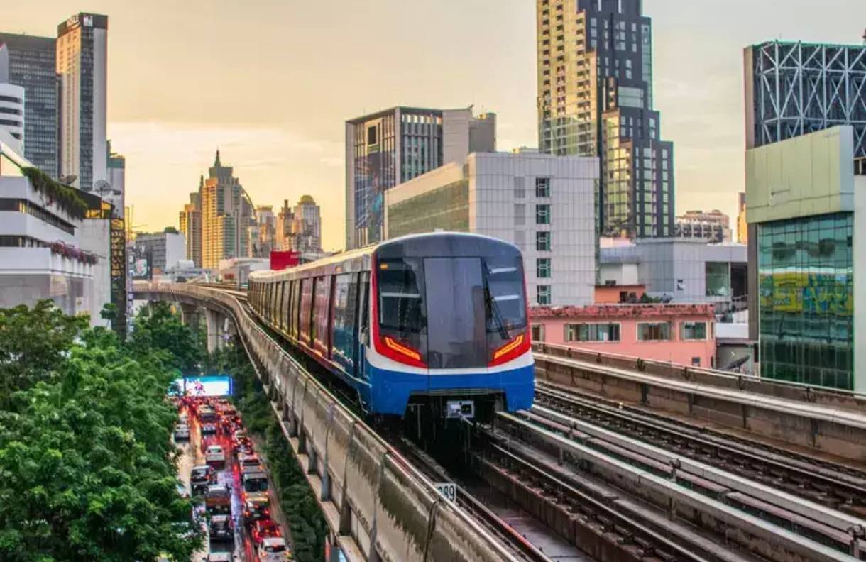 Thailand infrastructure expansion, modern urban rail network supporting Southern Thailand growth.